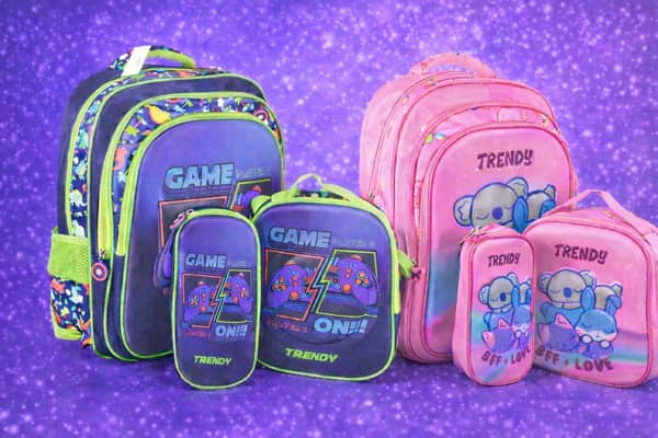 Mochila con lonchera térmica y cartuchera 40x30x17cm